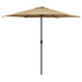 Parasol Met Aluminium Paal 270X246 Cm Terracottakleurig