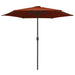 Parasol Met Aluminium Paal 270X246 Cm Terracottakleurig