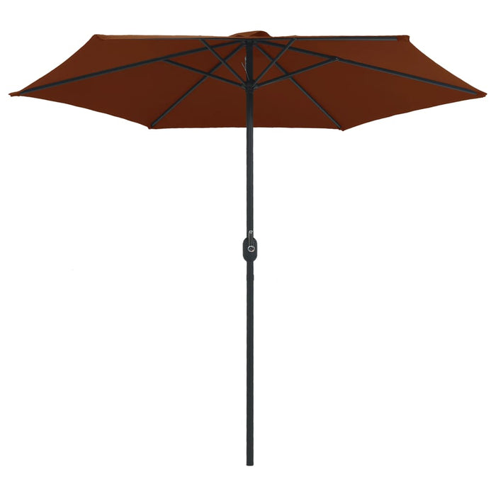 Parasol Met Aluminium Paal 270X246 Cm Terracottakleurig