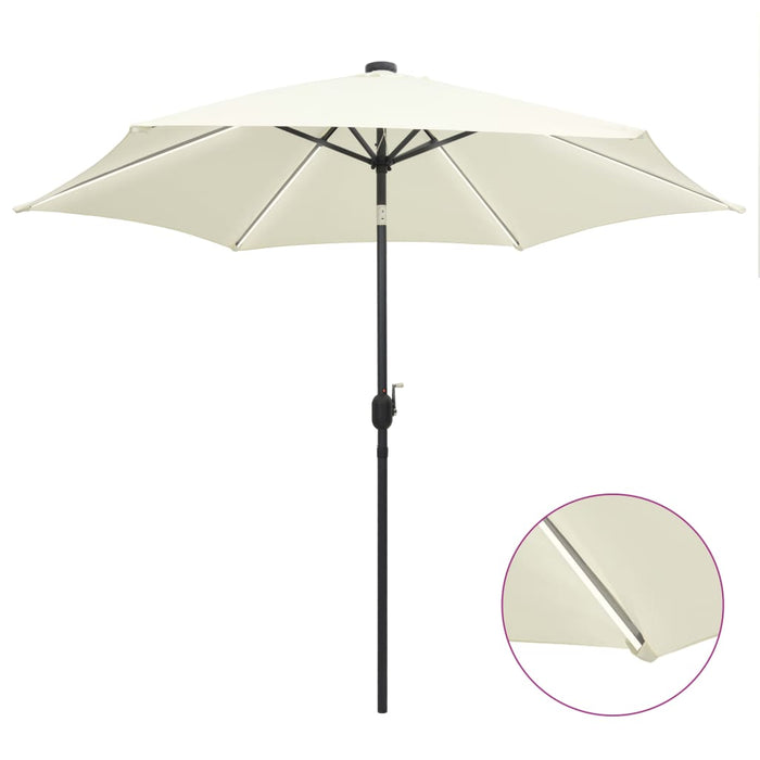 Parasol Met Led-Verlichting En Aluminium Paal 300 Cm