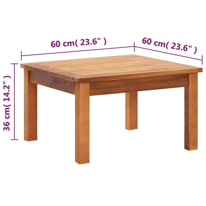 Tuintafel 60X60X36 Cm Massief Acaciahout