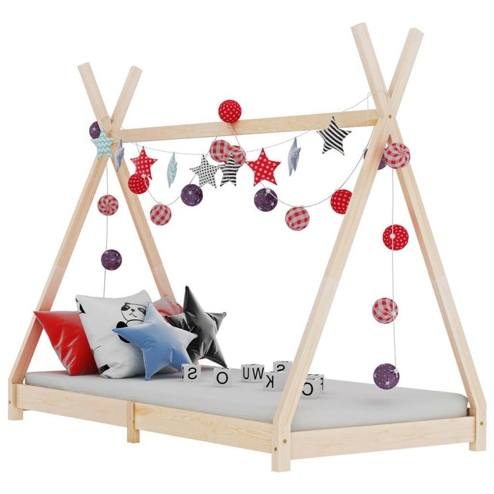 Kinderbedframe Massief Grenenhout 70X140 Cm