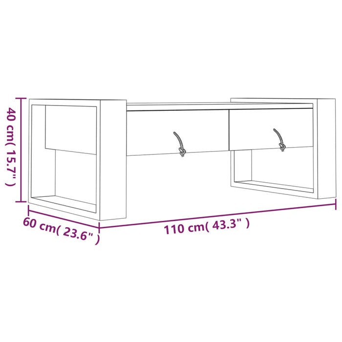 Salontafel 110X60X40 Cm Massief Teakhout