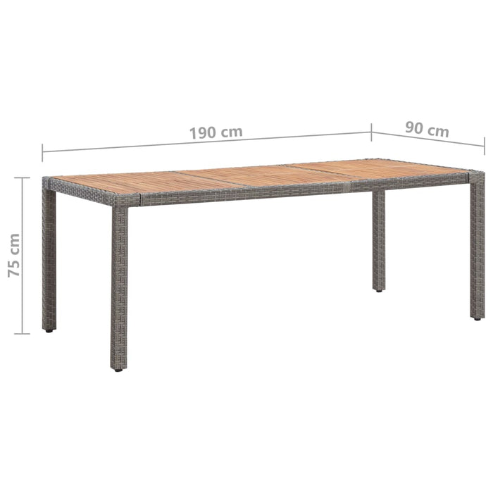 Tuintafel Poly Rattan En Massief Acaciahout