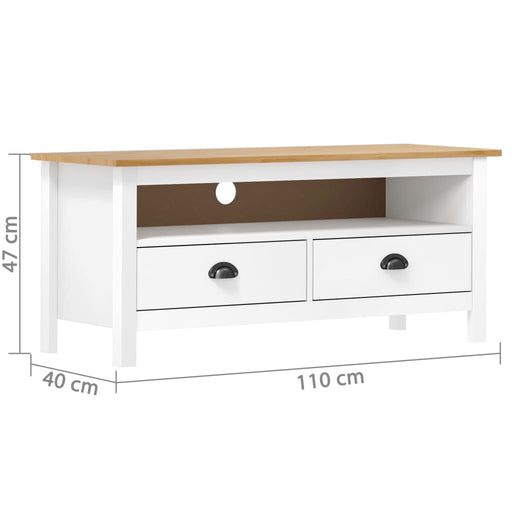 Tv-Meubel Hill 0X40X47 Cm Massief Grenenhout