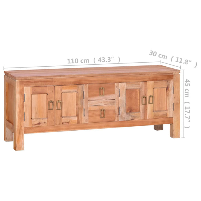 Tv-Meubel 110X30X45 Cm Massief Mahoniehout