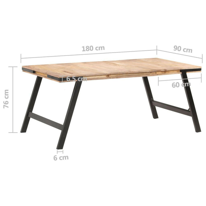 Eettafel 180X90X76 Cm Massief Mangohout