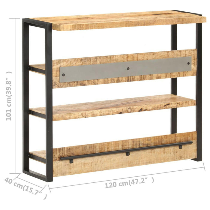 Bartafel 120X40X101 Cm Ruw Mangohout