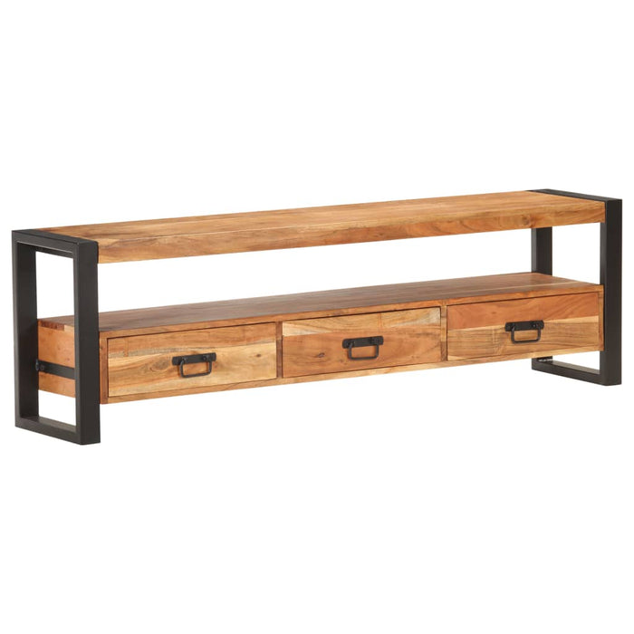 Tv-Meubel 120X30X45 Cm Massief Acaciahout