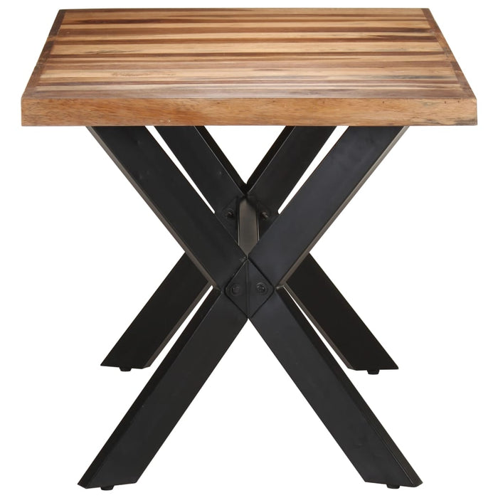 Eettafel Massief Hout Met Honingkleurige Afwerking