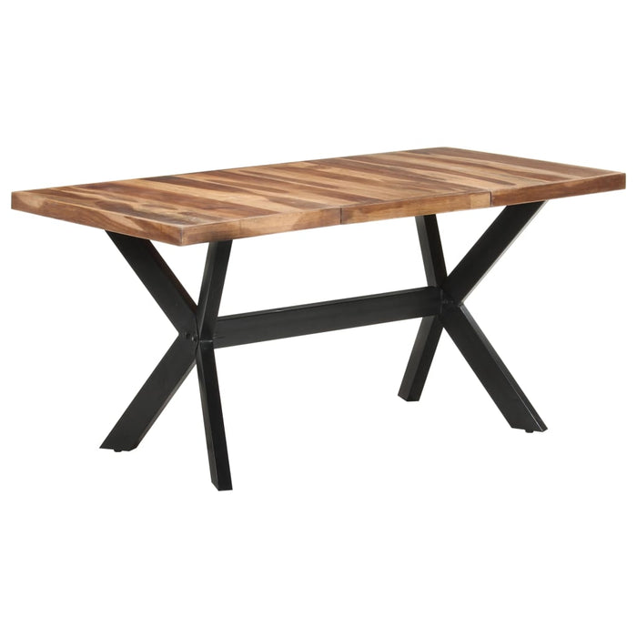 Eettafel Massief Hout Met Honingkleurige Afwerking