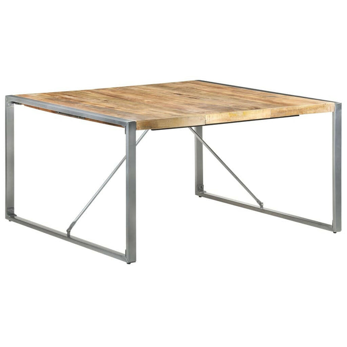 Eettafel 140X140X75 Cm Ruw Mangohout