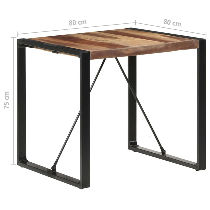 Eettafel Massief Hout Met Sheesham Afwerking Zwart