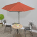 Balkonparasol Half Met Aluminium Paal 300X155 Cm