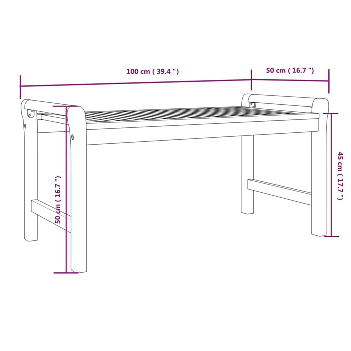 Salontafel 100X50X50 Cm Massief Acaciahout