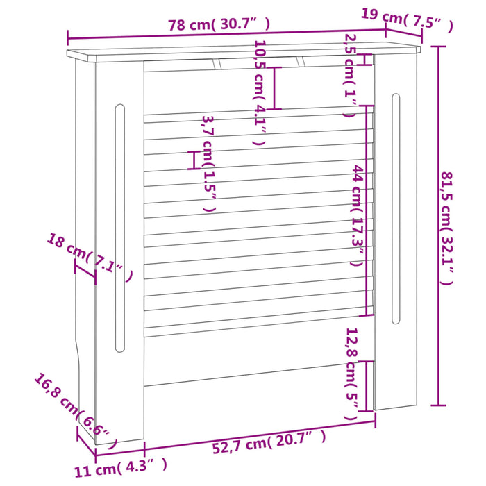 Radiatorombouw 78 Cm Mdf