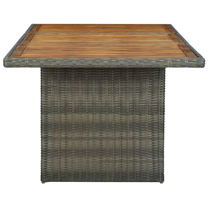 Tuintafel Poly Rattan En Massief Acaciahout Bruin