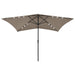 Parasol Met Led's En Stalen Paal 2X3 M Azuurblauw