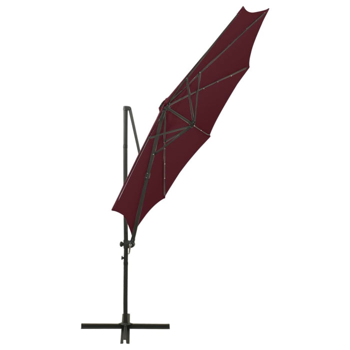 Zweefparasol Met Paal En Led-Verlichting 300 Cm