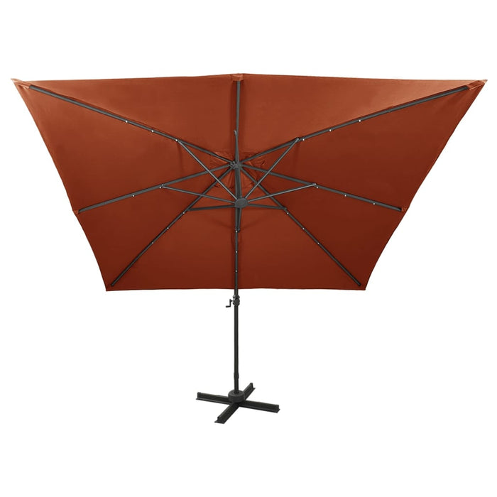 Zweefparasol Met Paal En Led-Verlichting 300 Cm Kleur