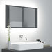 Badkamerkast Met Spiegel Led 80X2X45 Acryl Kleurig