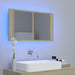 Badkamerkast Met Spiegel Led 80X2X45 Acryl Kleurig