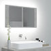 Badkamerkast Met Spiegel Led 80X2X45 Acryl Kleurig