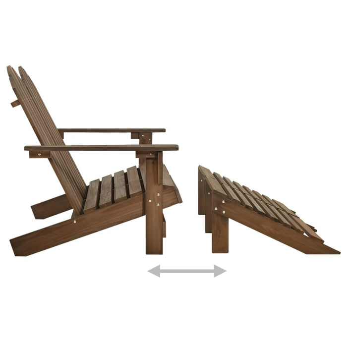 Tuinstoel 2-Zits Adirondack Met Voetenbank Vurenhout