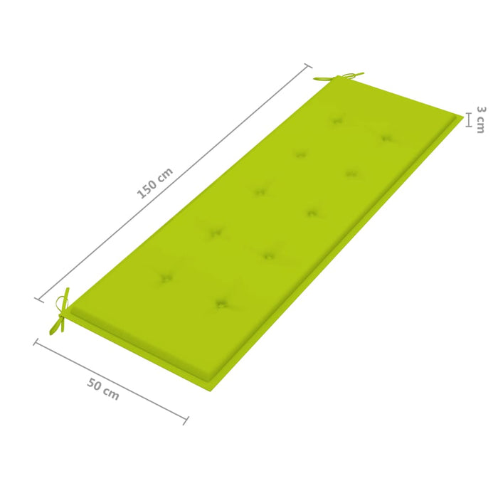 Tuinbank Stapelbaar Met Kussen 159 Cm Massief Teakhout