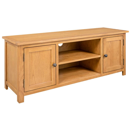 Tv-Meubel 110X35X44 Cm Massief Eikenhout