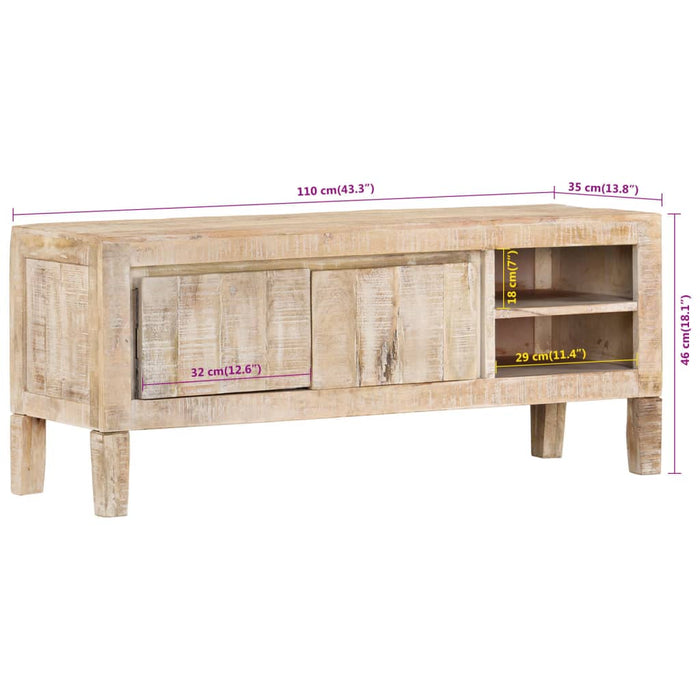 Tv-Meubel 110X35X46 Cm Massief Mangohout