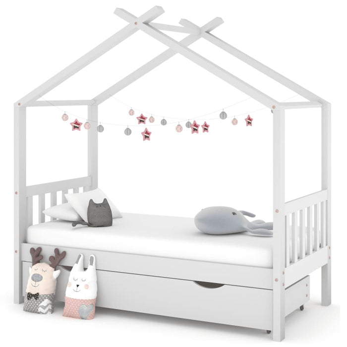 Kinderbedframe Met Lade Massief Grenenhout