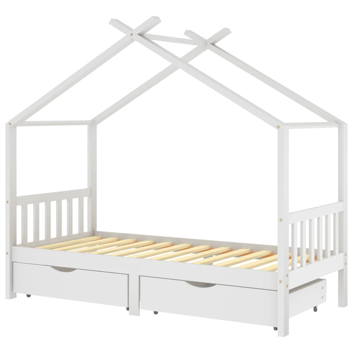 Kinderbedframe Met Lades Massief Grenenhout