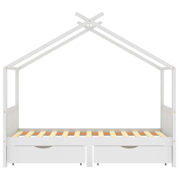 Kinderbedframe Met Lades Massief Grenenhout