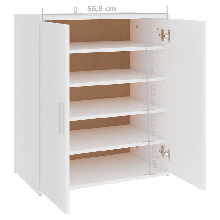 Schoenenkast 60X35X70 Cm Spaanplaat Wit