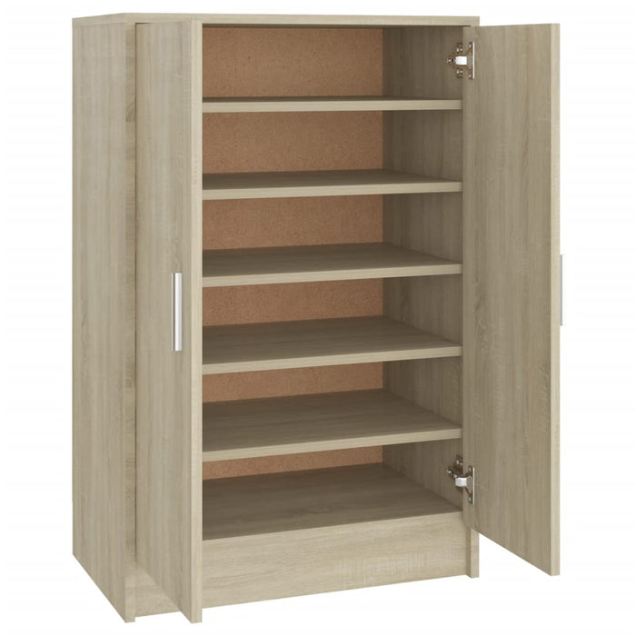 Schoenenkast 60X35X92 Cm Spaanplaat Kleurig Sonoma Eiken