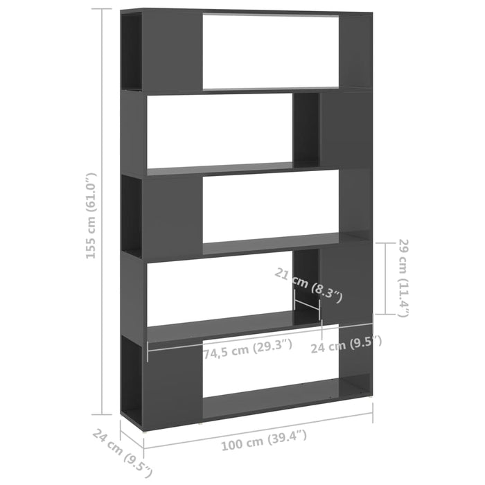 Boekenkast/Kamerscherm Bewerkt Hout