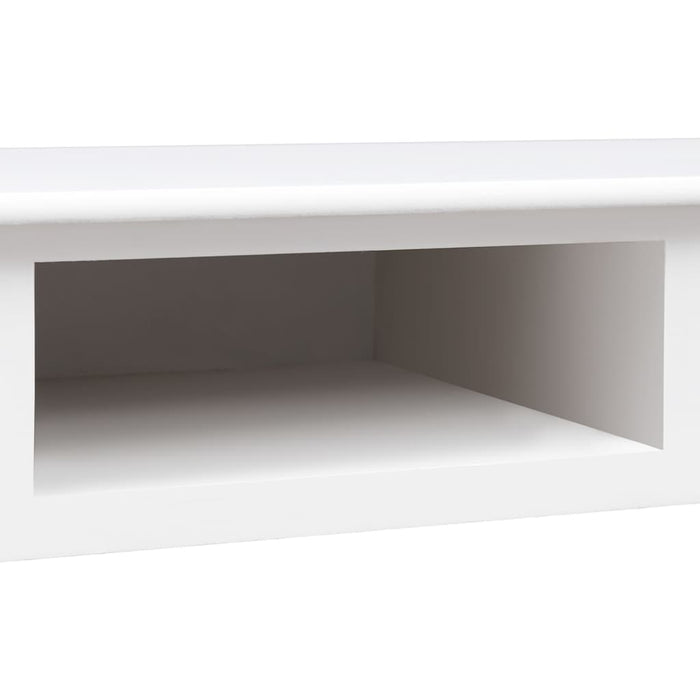 Bureau 108X45X76 Cm Massief Paulowniahout Wit