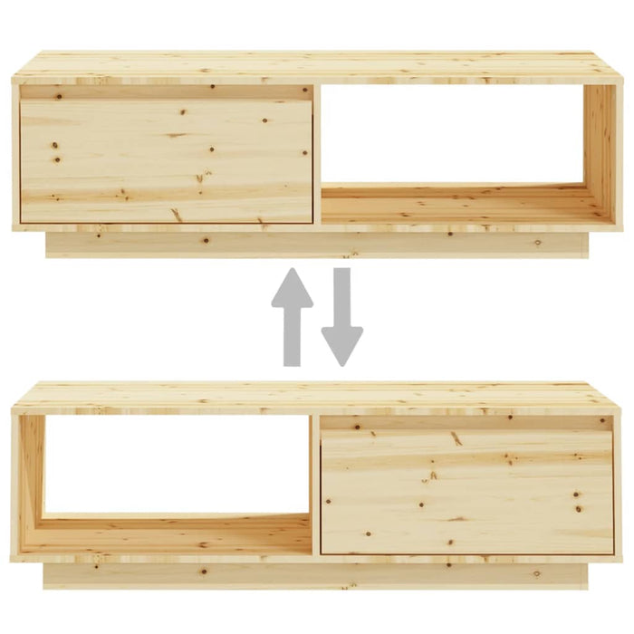 Salontafel 110X50X33,5 Cm Massief Vurenhout