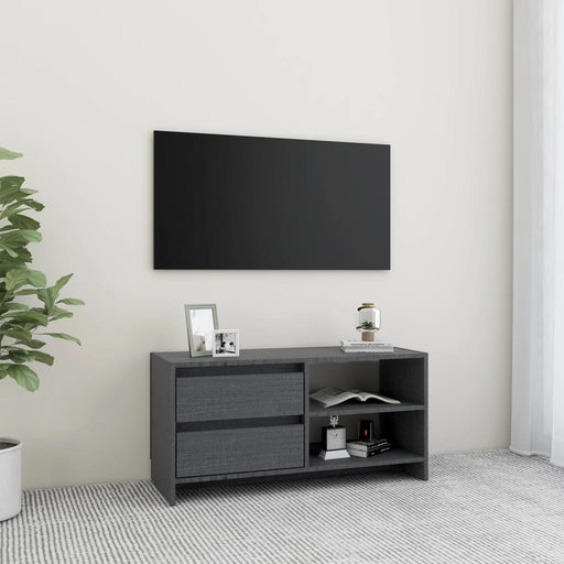 Tv-Meubel 80X3X39 Cm Massief Grenenhout