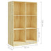 Boekenkast 70X33X110 Cm Massief Grenenhout