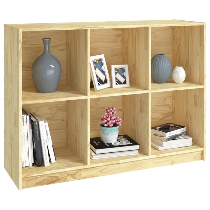 Boekenkast 104X33X76 Cm Massief Grenenhout