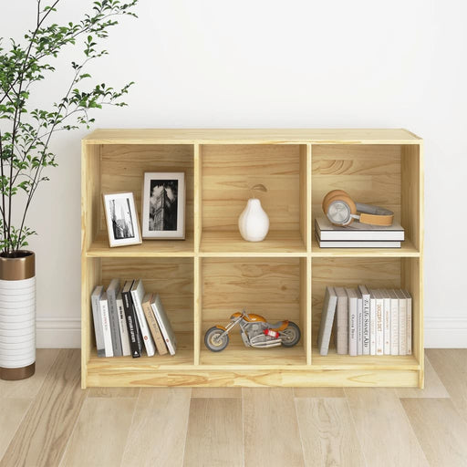 Boekenkast 104X33X76 Cm Massief Grenenhout