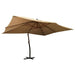 Zweefparasol Met Houten Paal 400X300 Cm Azuurblauw