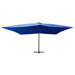 Zweefparasol Met Houten Paal 400X300 Cm Azuurblauw