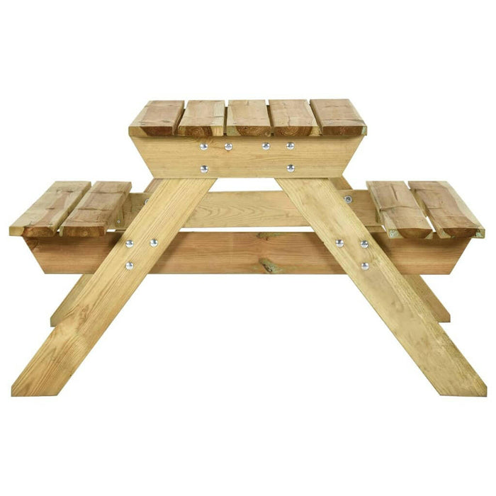 Picknicktafel Met Banken 110X123X73 Cm Geïmpregneerd Grenenhout