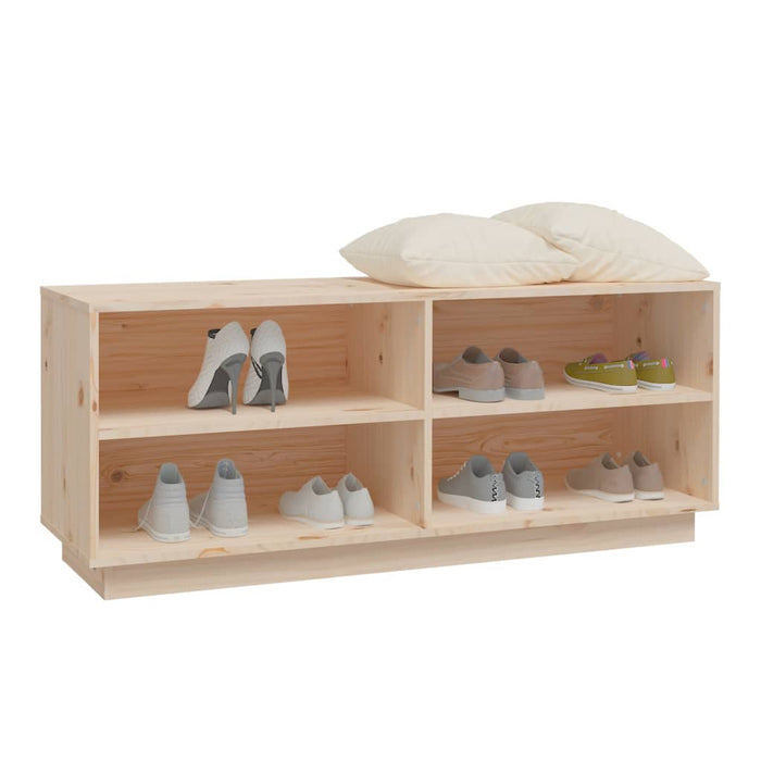 Schoenenkast 0X34X45 Cm Massief Grenenhout Naturel