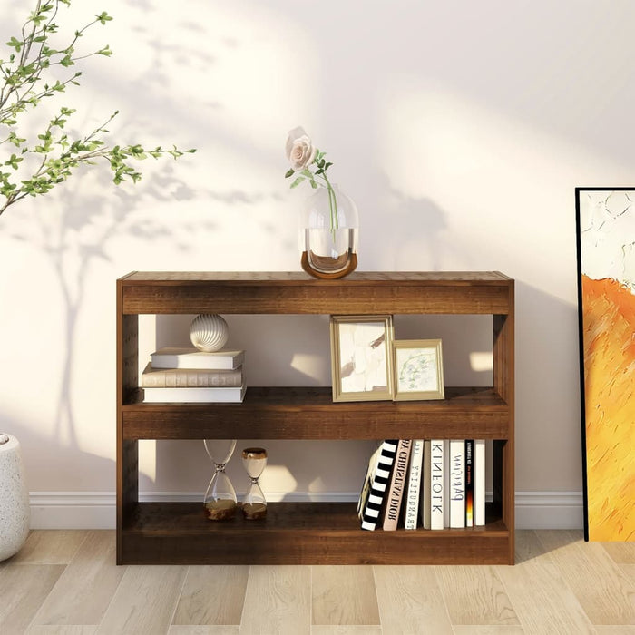 Boekenkast/Kamerscherm 100X30X72 Cm Bruineikenkleurig