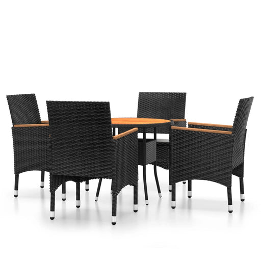 Bistroset Poly Rattan En Massief Hout