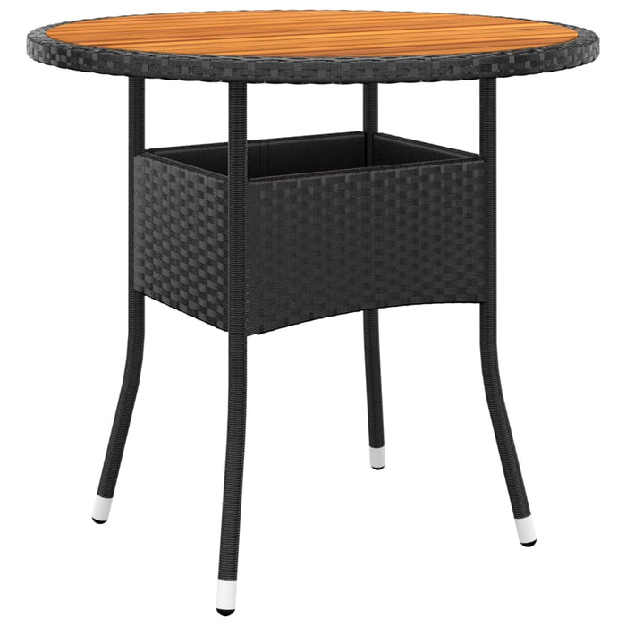 Bistroset Poly Rattan En Massief Hout